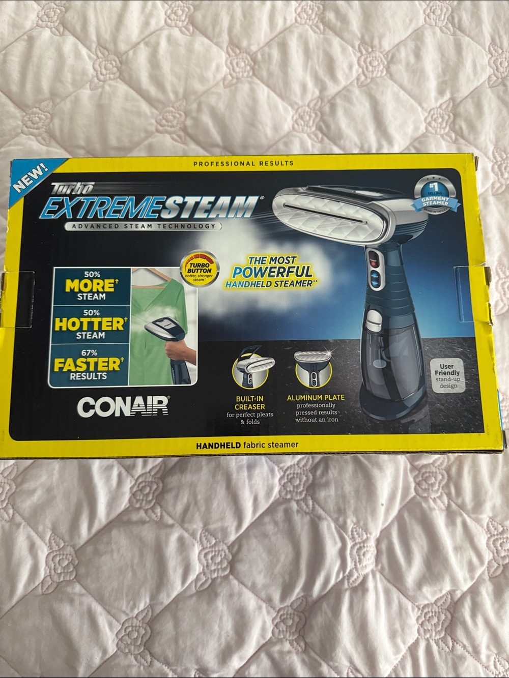 Conair Turbo ExtremeSteam Handheld Fabric Steamer - Blue/Gray